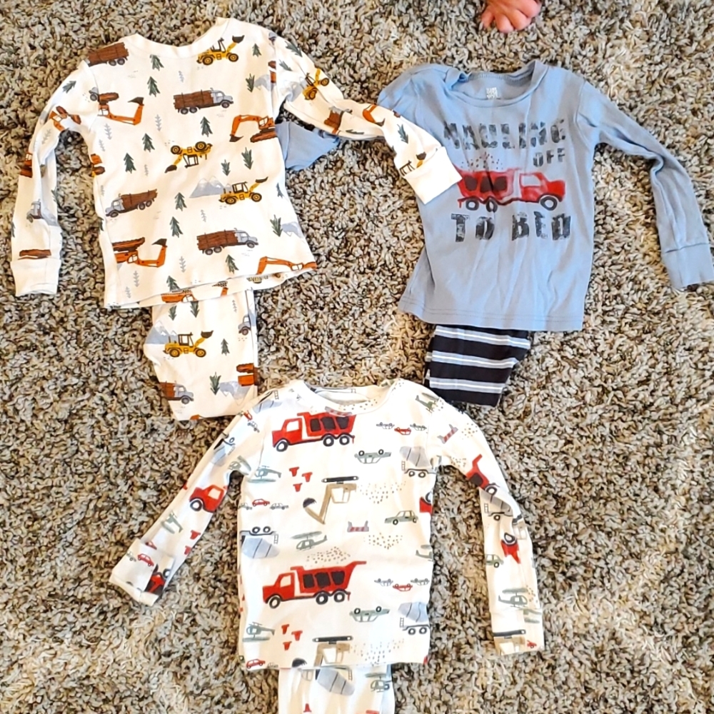 3 pk Boys Construction Pajamas